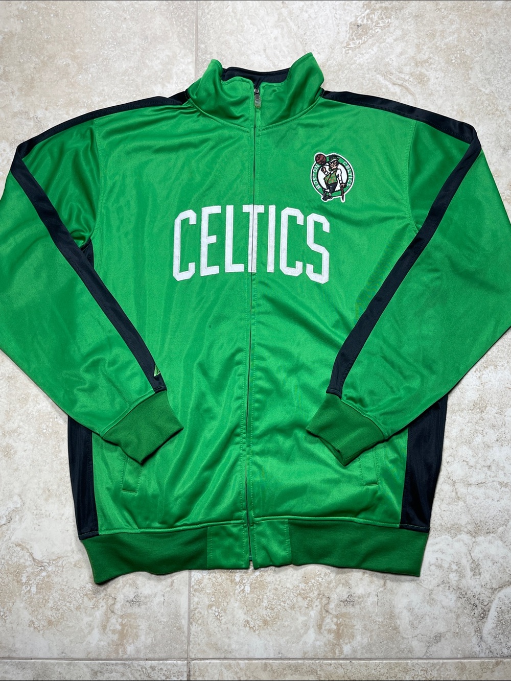 Majestic Green and Black Celtics Performance Jacket